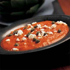 Artichokes with Roasted-Pepper Dip