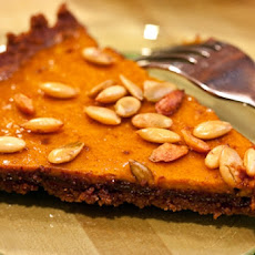 Pumpkin Pie with Graham Crust and Candied Pepitas