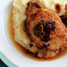 Pork with Fig Sauce and Cauliflower Puree