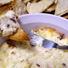 Hot Bacon & Swiss Dip With Pita Crisps