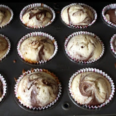 Marble Swirl Brownie Cupcakes