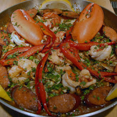 Lobster, Fennel and Chourizo Paella