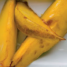 Gingered Pears with Warm Chocolate Sauce