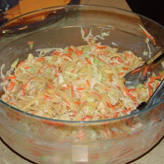 Fettuccine, Cole Slaw & Ramen Noodle Salad
