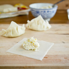 Roasted corn and cream cheese potstickers