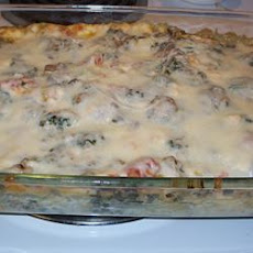 Sausage Spinach Alfredo Lasagna
