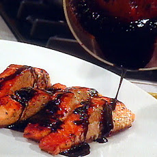 Pan Seared Salmon with Citrus Vinegar Glaze and Green Beans