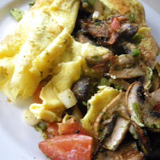Garlicky Mushroom Masala Omelet