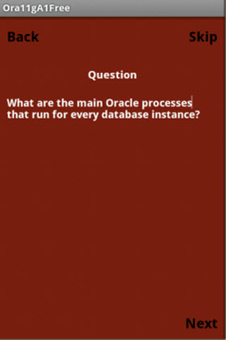 Oracle 11g OCA Free Quiz App