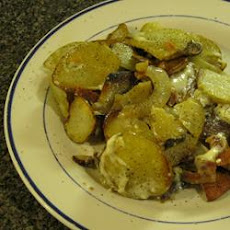 Blue Cheese Fried Potatoes