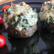 Crab Rockefeller Stuffed Mushrooms