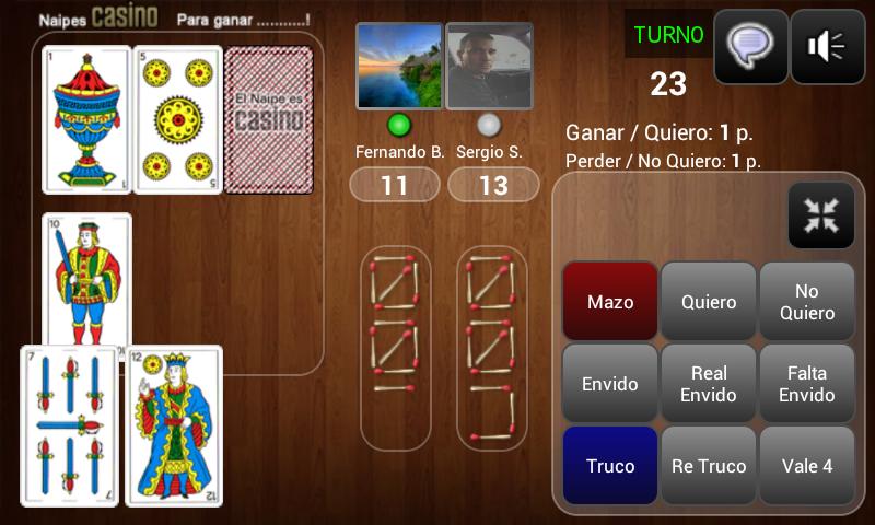 Android application Truco Online Multiplayer screenshort