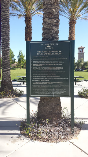North Tower Park Sign