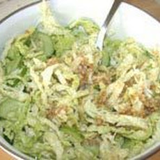 Savoy Cabbage and Celery Root Salad with Walnut Vinaigrette.
