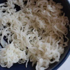 Fresh Home made Rice noodles in a coconut & yogurt sauce