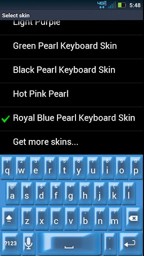 Royal Blue Pearl Keyboard Skin