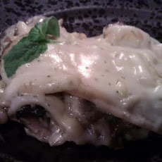 Portobello Lasagna With Basil Cream