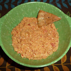 Spiced Sweet Roasted Red Pepper & feta Hummus