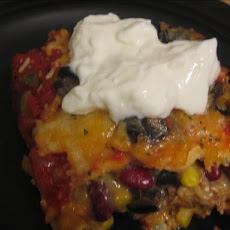 Layered Chicken Enchilada Casserole