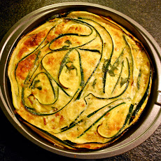 Zucchini Ribbon Quiche with Roasted Grape Tomatoes