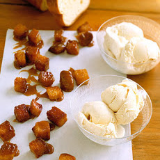 Ice Cream with Caramel Brioche