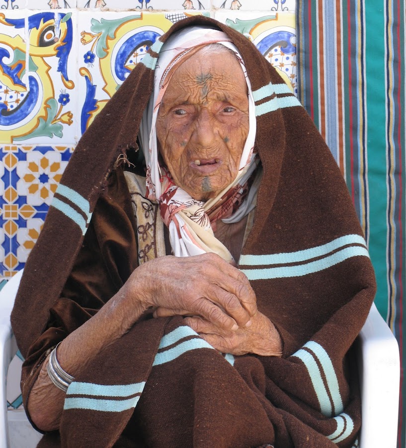 Grandmother with Traditional Tribal Tattoos by Marjorie Sterne Travel Grandmother with Traditional Tribal Tattoos by Marjorie Sterne Travel