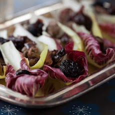 Endive with Chicken Liver Pâte and Dried-Cherry Marmalade