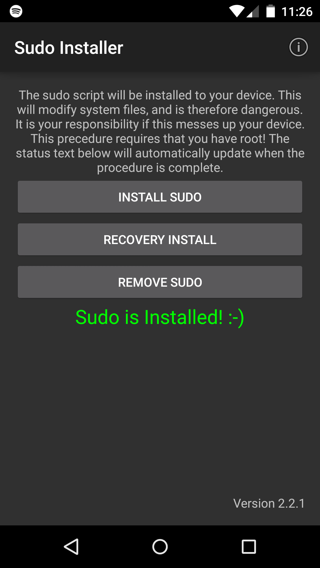 Android application Sudo for Android   ★root screenshort