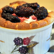 Ricotta Soufflés with Blackberry Compote