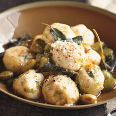 Ricotta Gnocchi with Leeks and Fava Beans