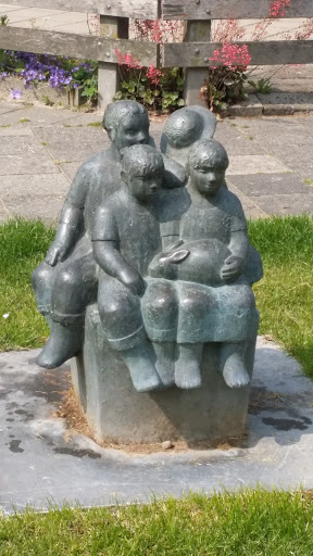 Sitting Family with Rabbit