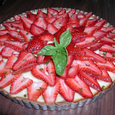 Sherry Basil Strawberry Tart
