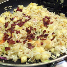Mom's Hot Skillet Bacon Cole Slaw With Apples
