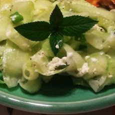 Cucumber Mint Salad With Goat Cheese