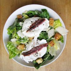 Sunday Brunch: Caesar Salad Topped with Poached Eggs
