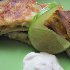 Pepper Jack, Chicken and Peach Quesadillas