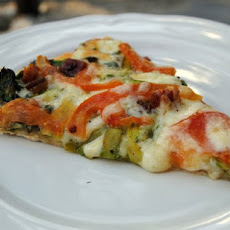 Shaved Asparagus, Tomato And Pancetta Pizza