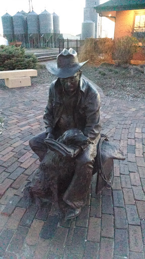 Cowboy-Dog Bronze Statue