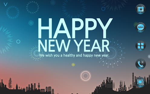 How to install Happy new year Atom theme 1.1 unlimited apk for bluestacks