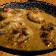 Chicken With Mushroom Curry Sauce