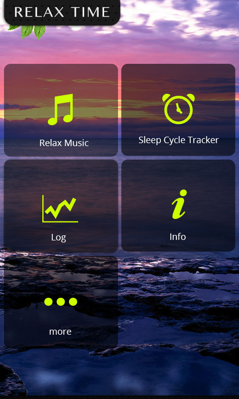 Android application Relax Music &amp; Sleep Cycle Pro screenshort