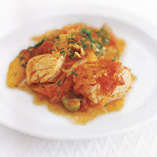 Halibut with Tomato, Orange, and Dill