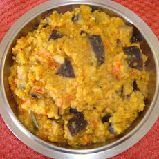 Indian Dhal With Tomato and Aubergine