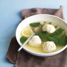 Chicken-and-Ricotta Meatballs in Broth
