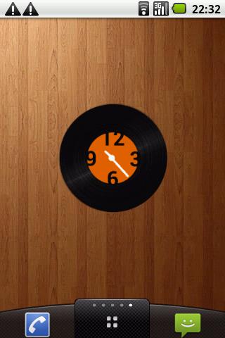 Vinyl record clock widget