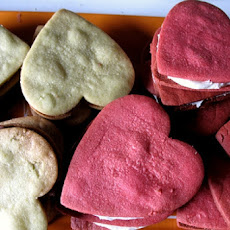 Cocoa-Peanut Butter Heart-Shaped Sandwich Cookies
