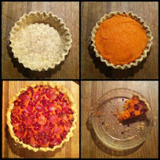 Savory Sweet Potato Pie with Bacon and Pomegranate