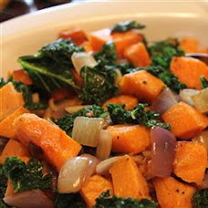 Roasted Yam and Kale Salad