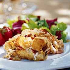 Fresh Mozzarella, Sun-Dried Tomato, and Prosciutto Strata