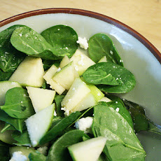 Spinach-Pear Salad With Mustard Vinaigrette
